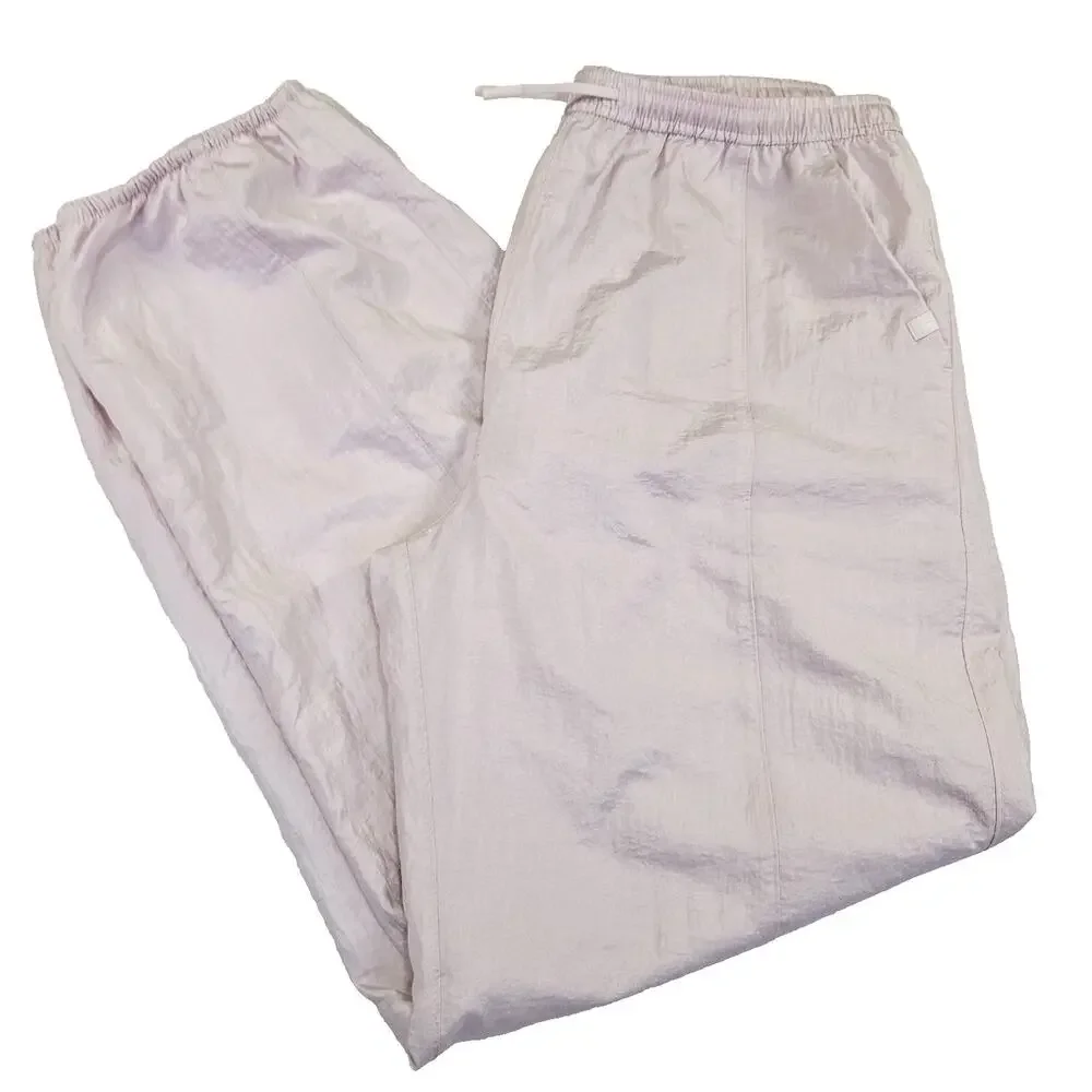 Athleta Girl Daybreak Jogger XL 14 Pink Athleisure Mesh Lined Crinkle Nylon Pant